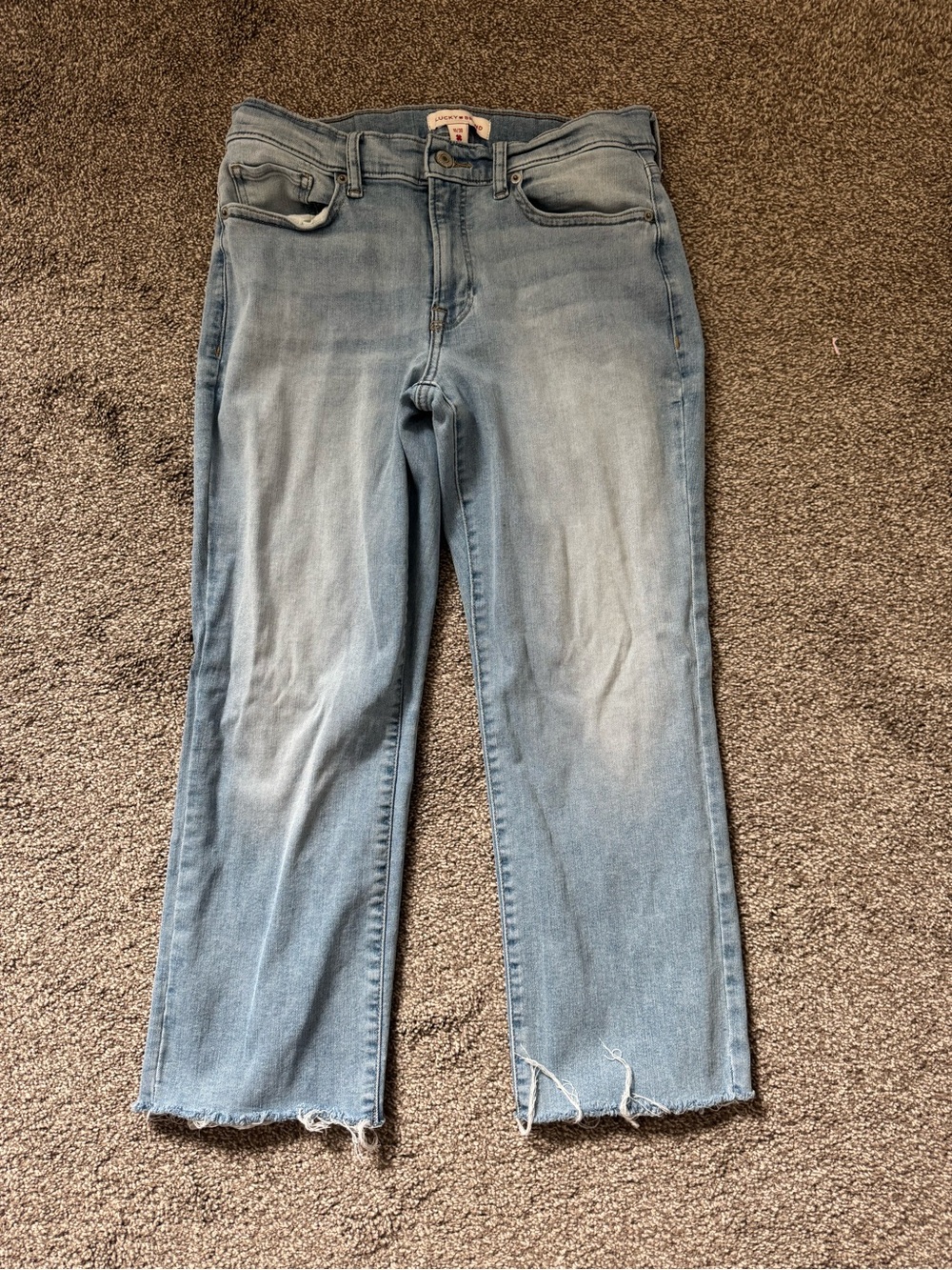 Lucky Brand Light Blue Women's Straight-Leg Crop